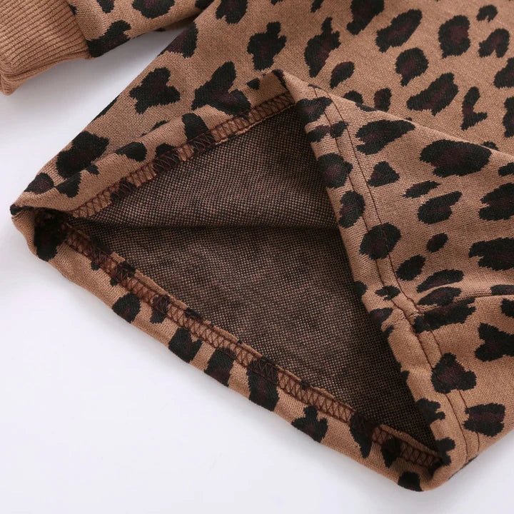 Leopard Girls Pullover